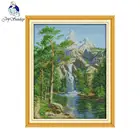 Joy Sunday в живописном стиле High mountain and Flow water Популярный Набор для вышивки крестиком для украшения дома