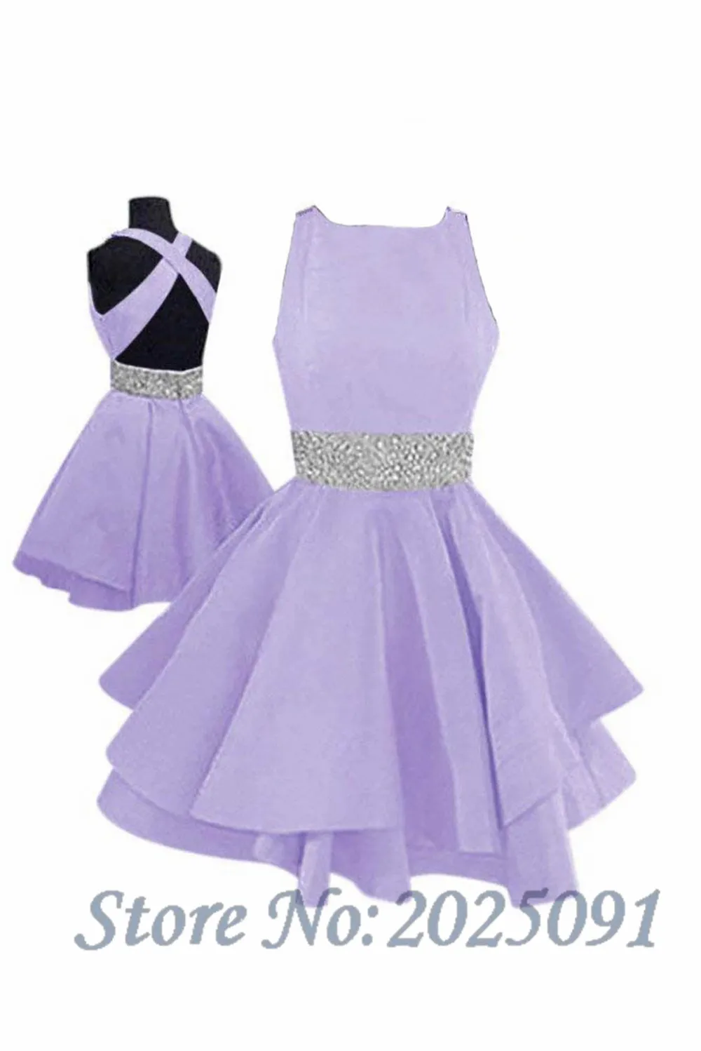 lilac Мини Homecoming платье Короткое платье для выпускного вечера спинки Кристалл Бисером Платья для особых случаев vestidos Курто платье курто formatura - Цвет: lilac