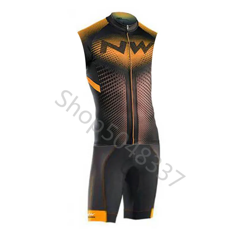 14 NW триатлон костюм для велоспорта Skinsuit Быстросохнущий без рукавов Велоспорт Джерси Мужская велосипедная Одежда Майо ciclismo hombre - Цвет: 14