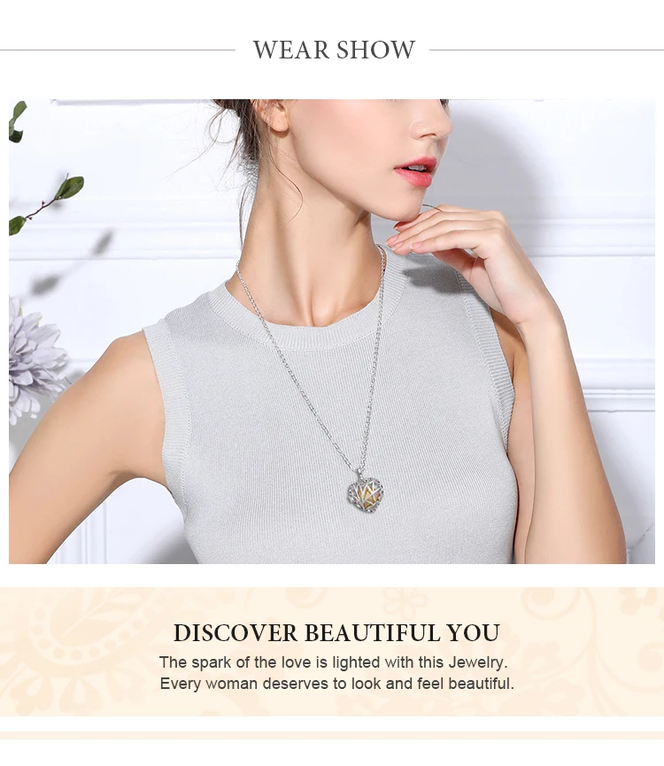 EUDORA Harmony Ball Chime колье с кулоном в виде клетки медальон розовый циркон сердце кулон для беременных женщин Романтический подарок модные украшения 20 мм