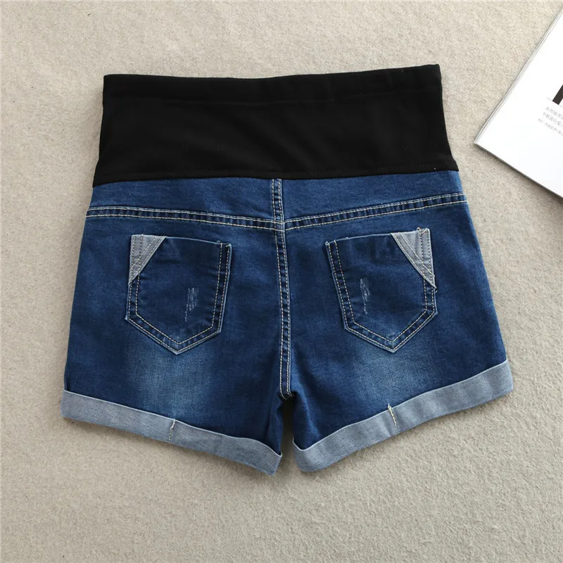 Джинсовые шорты для беременных с эластичным поясом|pants for pregnant women|pants pregnantmaternity pants