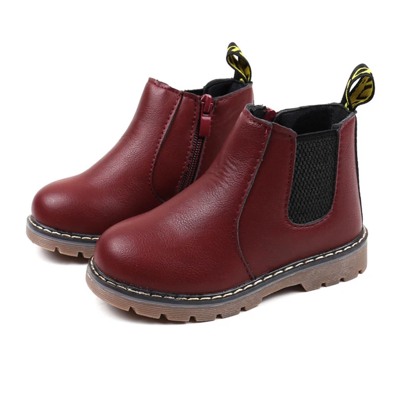 

COZULMA Girls Boys Winter Boots With Fur Fashion Kids Boots for Girls Boys Children Autumn Shoes Baby Kids Non-Slip Martin Boots