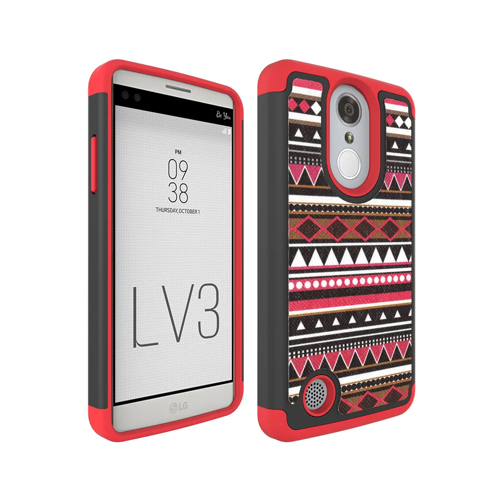 Двухслойный силиконовый чехол из ТПУ с этническим принтом противоударный