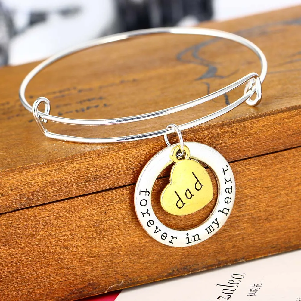 Новые очаровательные браслеты для папы мамы дедушки сердца навсегда в моем
