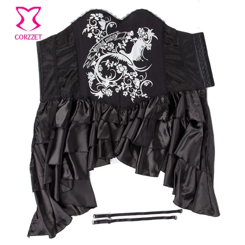 Готическое Серебряное платье бюстье с цветочным принтом и в виде Брида