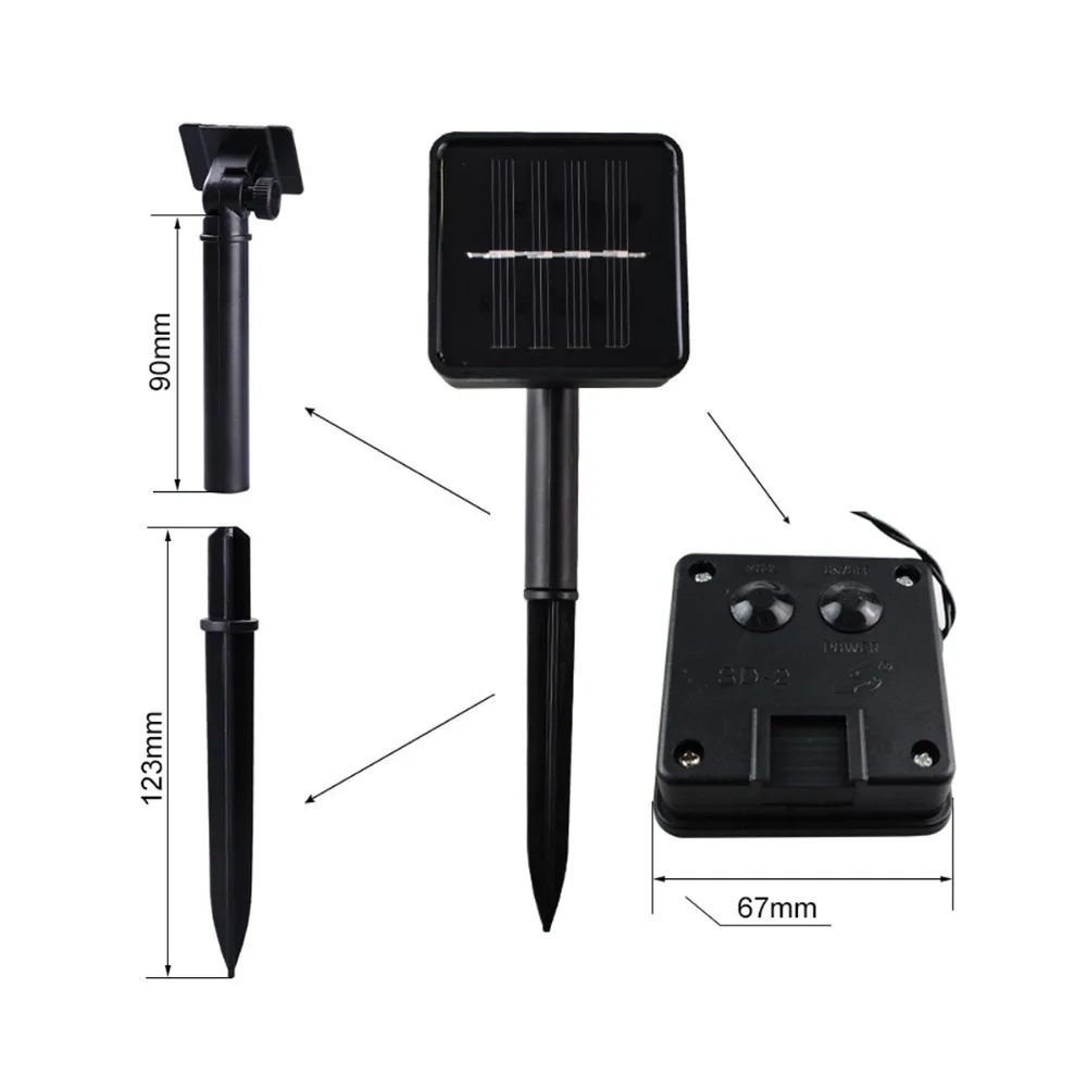 16 футов 30 светодиодный шар солнечный Сказочный светильник садовая гирлянда