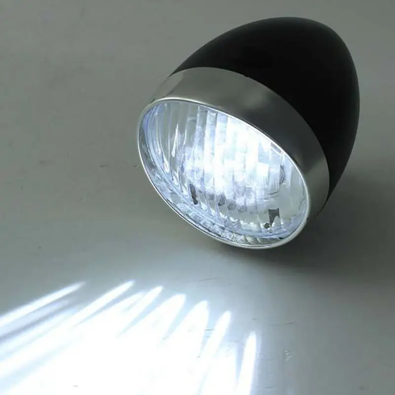 2017 Retro Bicycle Bike 3 LED Front Light Headlight Vintage Flashlight LampHot Sale | Спорт и развлечения