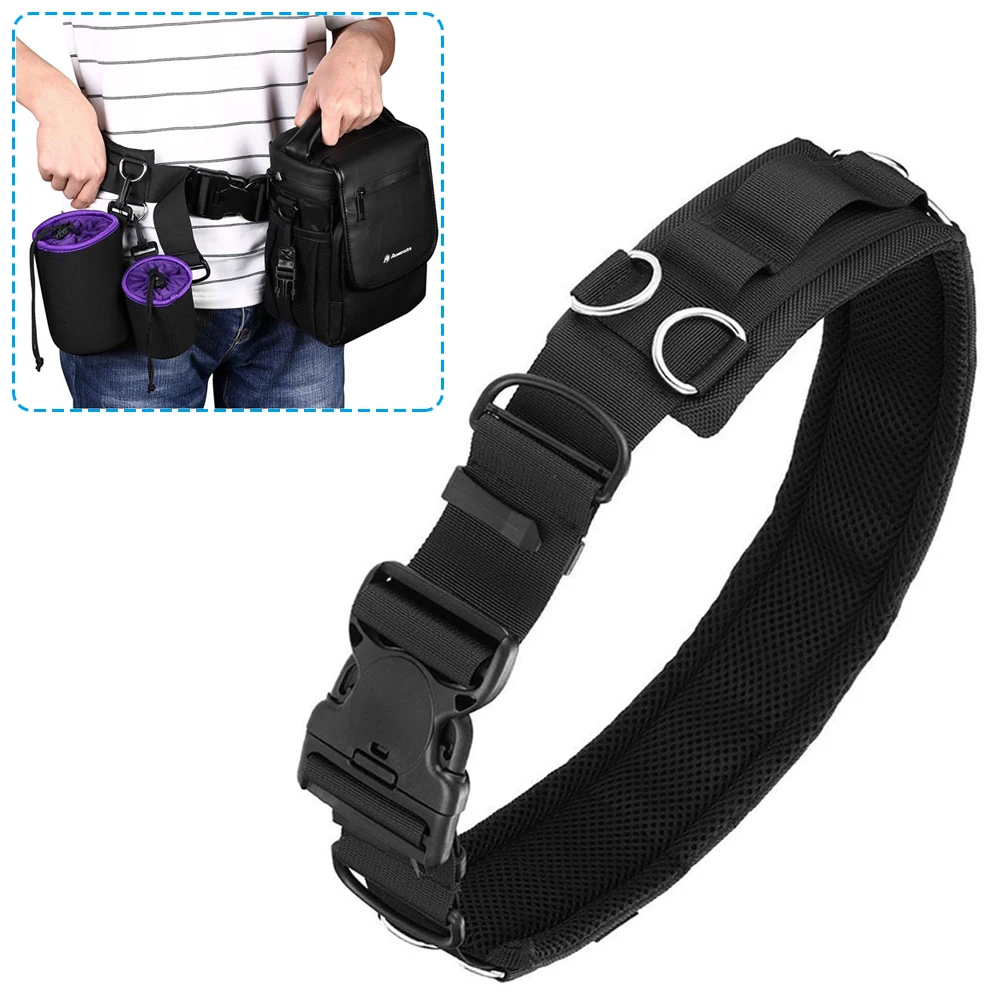 Adjustable Black Waist Strap DSLR Camera Belt Nylon Functional Lens Bag Buckle for | Электроника