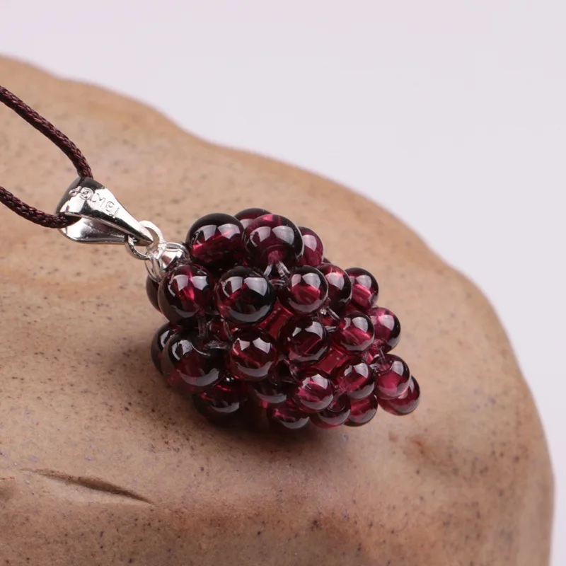 Ювелирное ожерелье Yanting с подвеской из кожи виноградом и гранатом