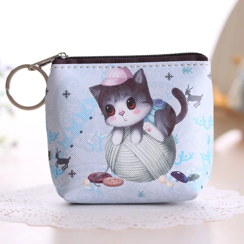 Весна 2018 новый милый мультфильм Дети Бумажник девушки корейский животных кота