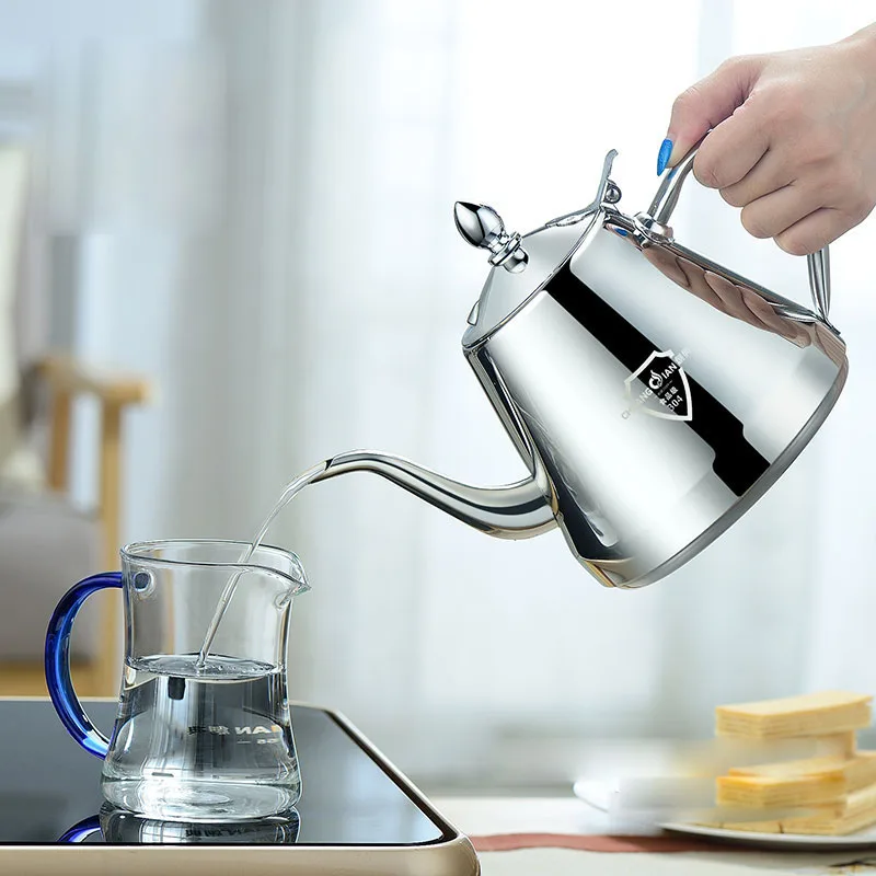 Thicker 304 Stainless Steel Water Kettle High Quality Induction Cooker Tea Fashion Pot Coffee 1.2L | Дом и сад