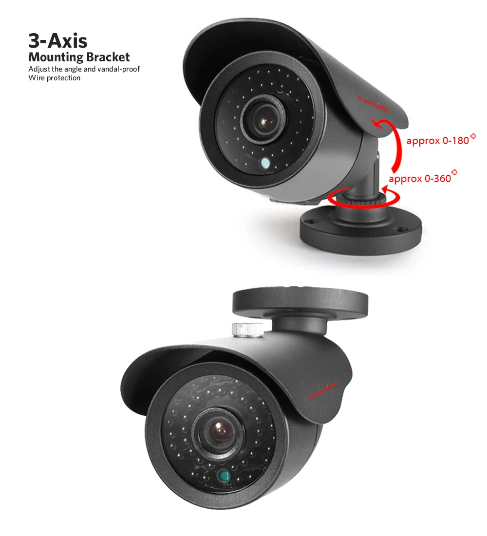 KANTURE h.265 + 8CH 5MP CCTV DVR система HD внутренняя наружная IP66 Камера Безопасности ИК Ночное