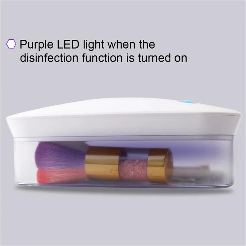 YKS-208 UV Esterilizador дезинфекция с батареей стерилизатор для маникюра коробка светодиодный косметические Ногти Макияж Чистящая коробка для хранения