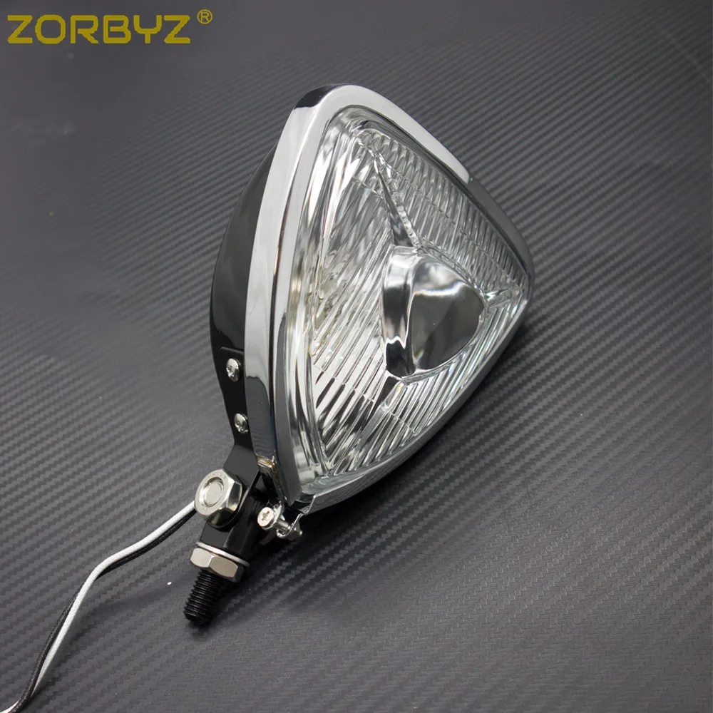 ZORBYZ мотоцикл металлический черный треугольник фара плоская задняя для Harley Honda