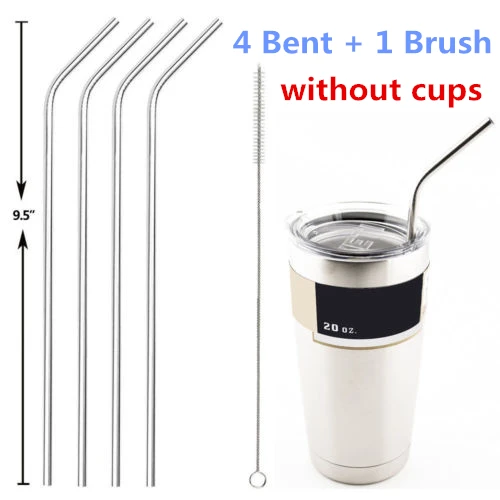 20oz bent straw ZLJQ портативная бутылка для воды, кружки, чашка с ручкой для YETI, 30 унций, 20 унций, стакан Rambler, держатель для рук, подходит на Рождество, подарок на свадьбу - Цвет: 20oz bent straw