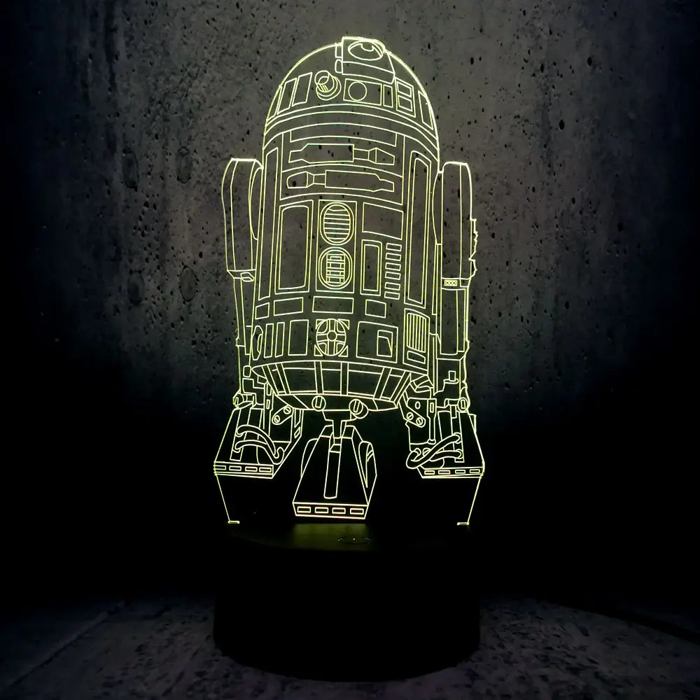 Новинка 3D USB 7 цветов светодиодный настольный светильник Звездные войны C 3PO