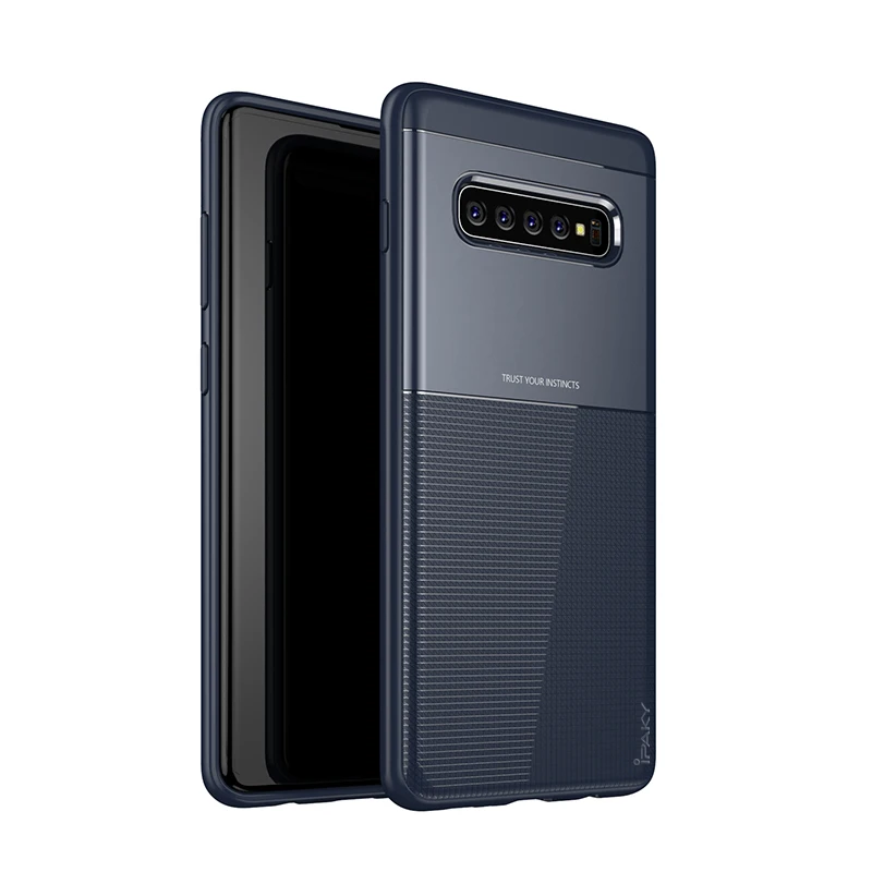 Blue IPAKY для samsung galaxy S 10 чехол PC Гибридный Силиконовый защитный чехол мягкий чехол для samsung galaxy S10 E Plus 10E 10PLUS - Цвет: Blue