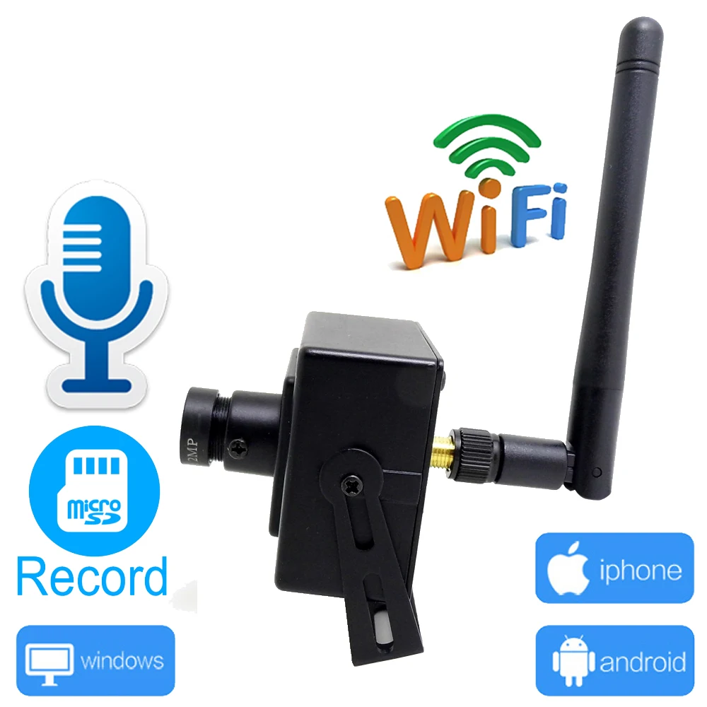 Мини-камера видеонаблюдения JIENUO Wi-Fi 720P 960P 1080P поддержка аудио слот для Micro SD Ipcam
