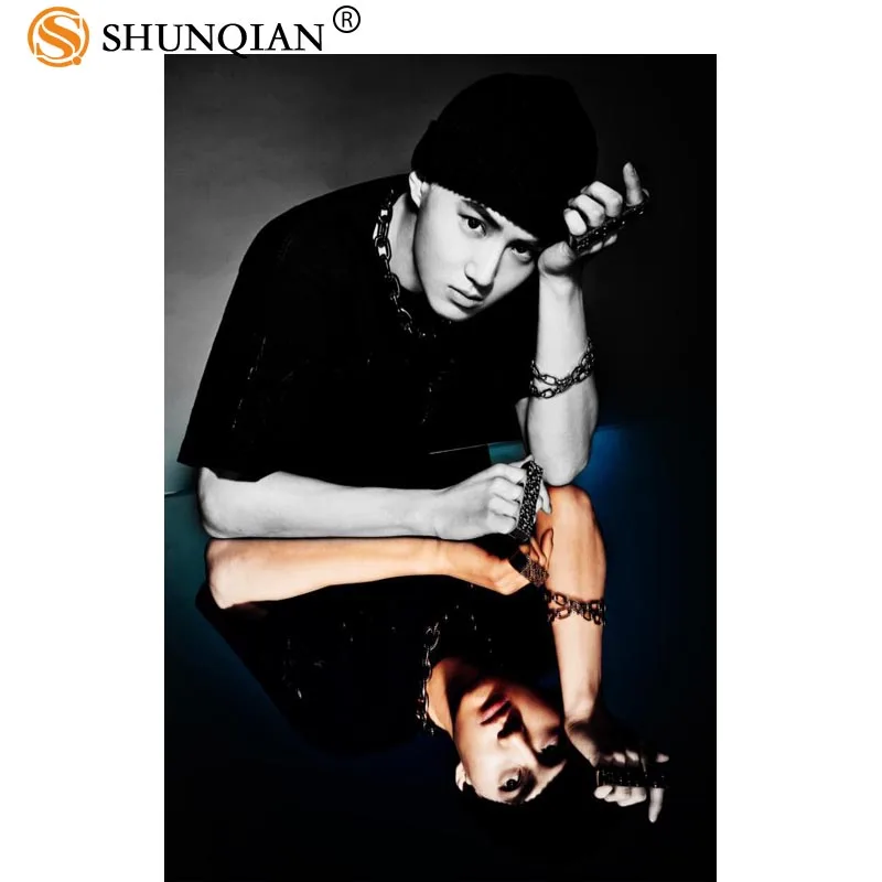 Новое поступление Шелковый постер KPOP EXO SUHO с индивидуальным принтом модный