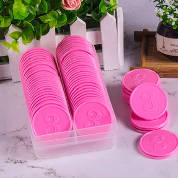 10pcs/lot Plastic Poker Chip for Gaming Tokens Plastic Coins Family Club Board Games Toy Creative Gift For Children 3