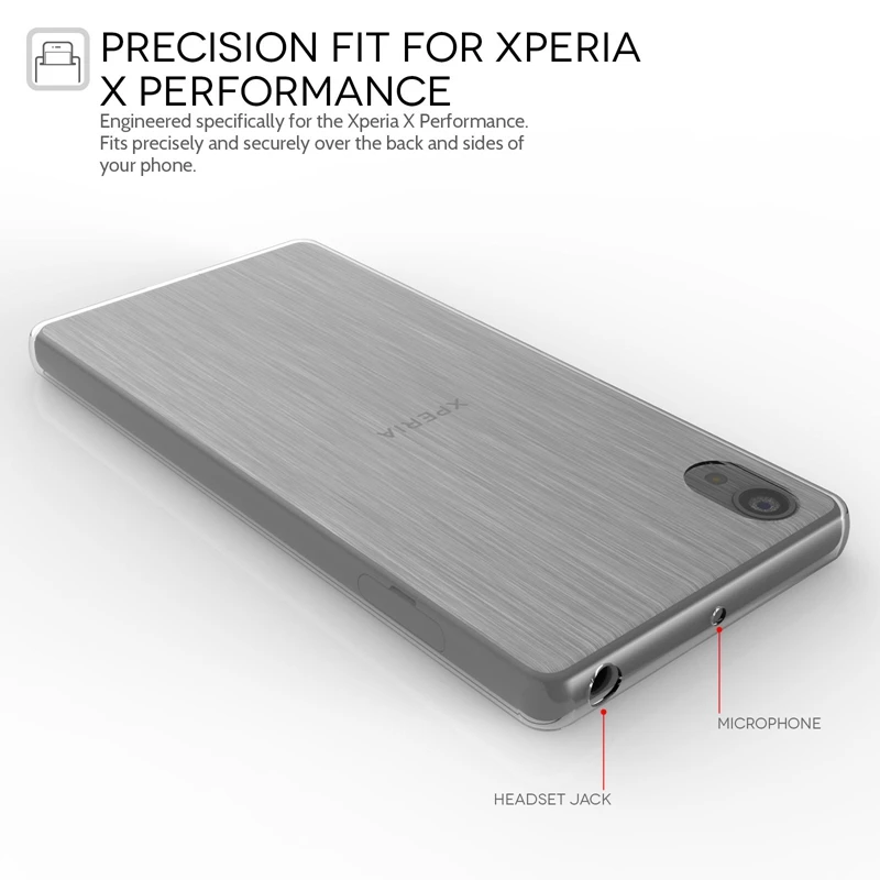 Прозрачный чехол UPaitou из ТПУ для Sony Xperia X эффективный прозрачный мягкий на заднюю