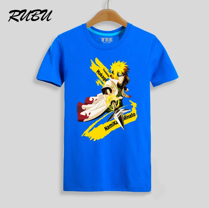 Наруто футболка четвертый Хокаге Namikaze Минато футболка аниме Для мужчин мальчик футболка Yondaime