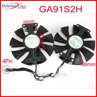 free shipping 2pcslot ga91s2h 12v 0 35a 4pin 86mm vga fan for zotac gtx960 amp graphics card cooler cooling fan