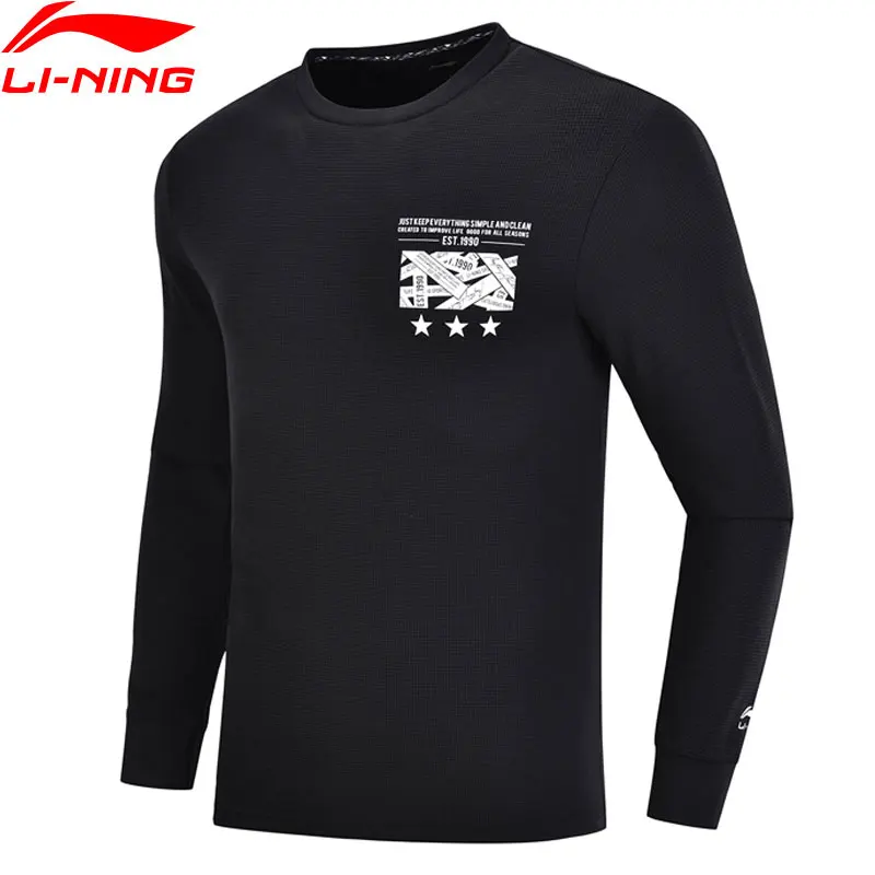 Li Ning мужской трендовый свитер серии Классический крой 59% хлопок 41% полиэстер