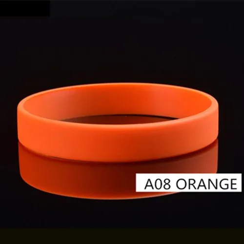 A08 ORANGE 1 шт. спортивные силиконовые браслеты для мужчин и женщин концертные вентиляторы светящиеся полосы браслет Пара флуоресцентная мощность резиновый браслет подарки - Окраска металла: A08 ORANGE