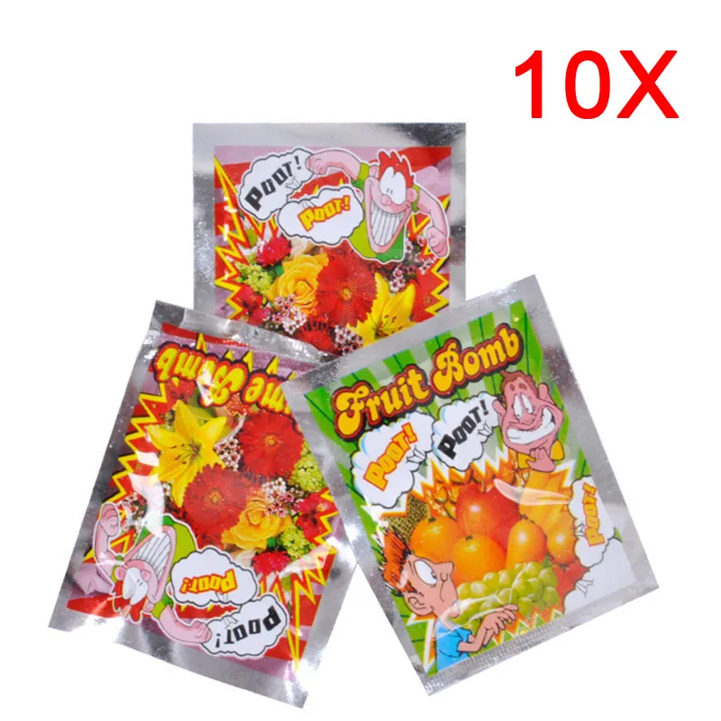 Sachet Горячая 10 шт смешные пукающие бомбы сумки вонь бомба вонючие Смешные приколы розыгрыши дурак игрушка - Цвет: Sachet
