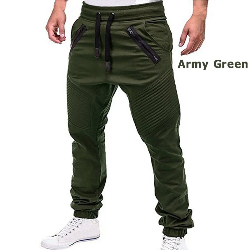 Army Green FK111 Men Cargo Pants Autumn Hip Hop Harem Joggers Pants New Male Trousers Mens Solid Multi-pocket Pants Skinny Fit Sweatpants - Цвет: Army Green FK111