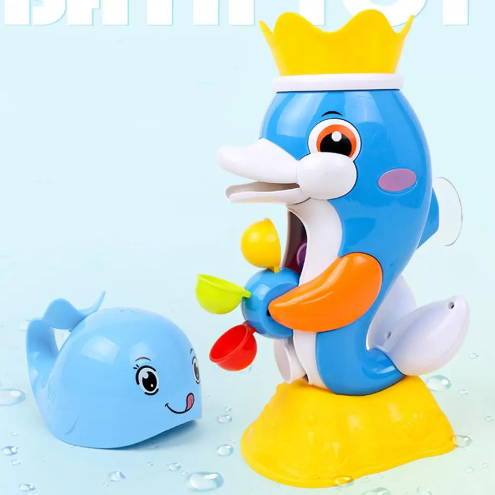 Детские Игрушки для ванны мультяшное животное водяное колесо детский смеситель