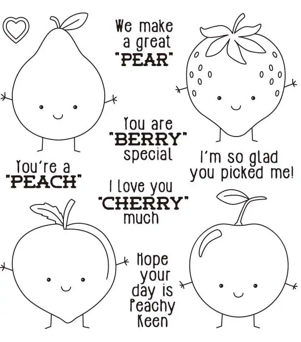 Фруктовые эльфы прозрачный силиконовый штамп/печать для DIY