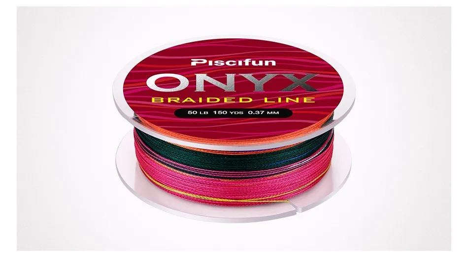Piscifun Onyx 137 м плетеная леска 6-50LB 4 нити 65-150LB 8 нитей супер сильная износостойкая Multifilament PE Line