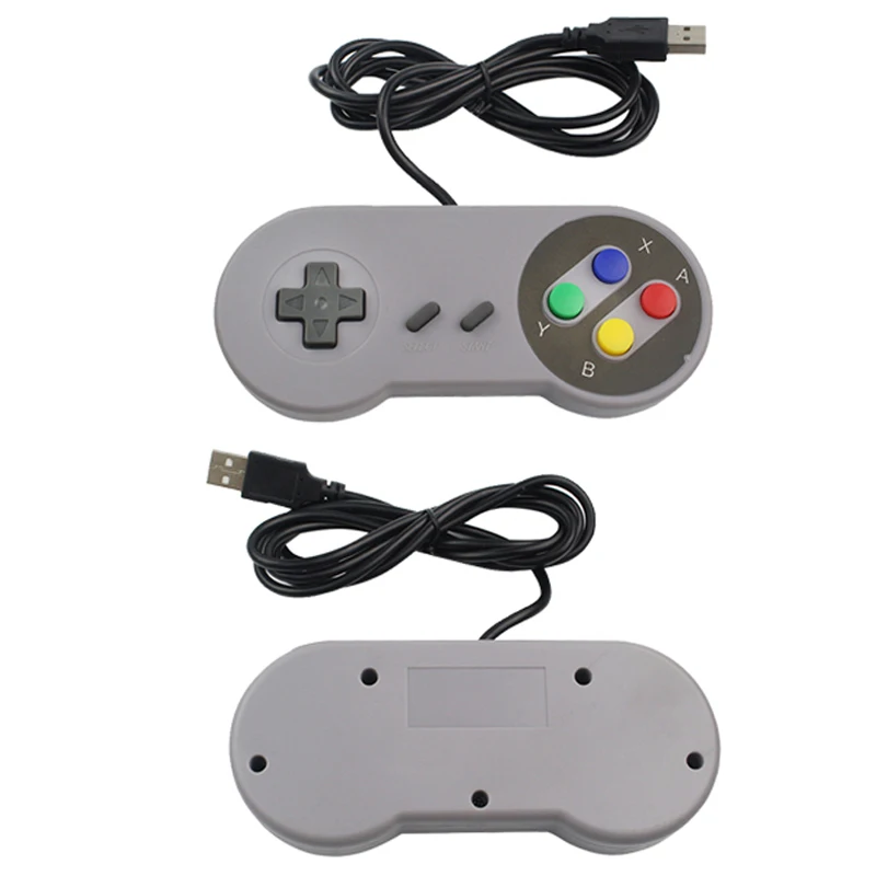 2pcs Gray Gamepad USB игровой контроллер игровой джойстик геймпад контроллер для ПК Windows MAC компьютер для Linux SNES Raspberry Pi Gamestick управление - Цвет: 2pcs Gray Gamepad