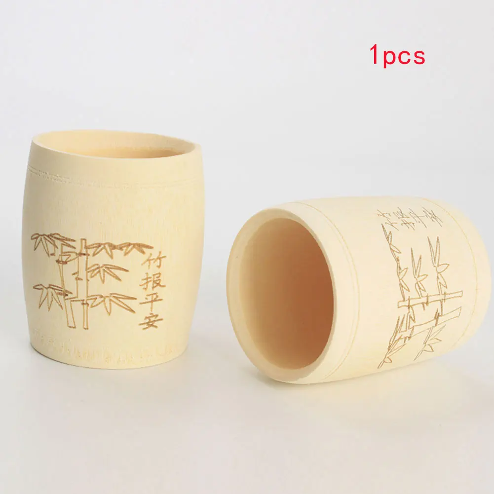 Зеленый натуральный чистый ручной работы из бамбука чашка для воды кольца