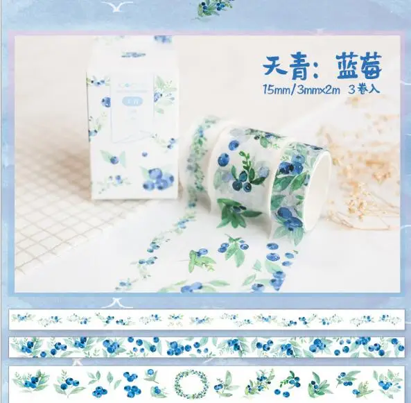 11 3 шт./кор. Kawaii красивая летняя лимонная DIY клей малярный скотч Единорог цветок бумажная этикетка Стикеры книжной графике ленты - Цвет: 11