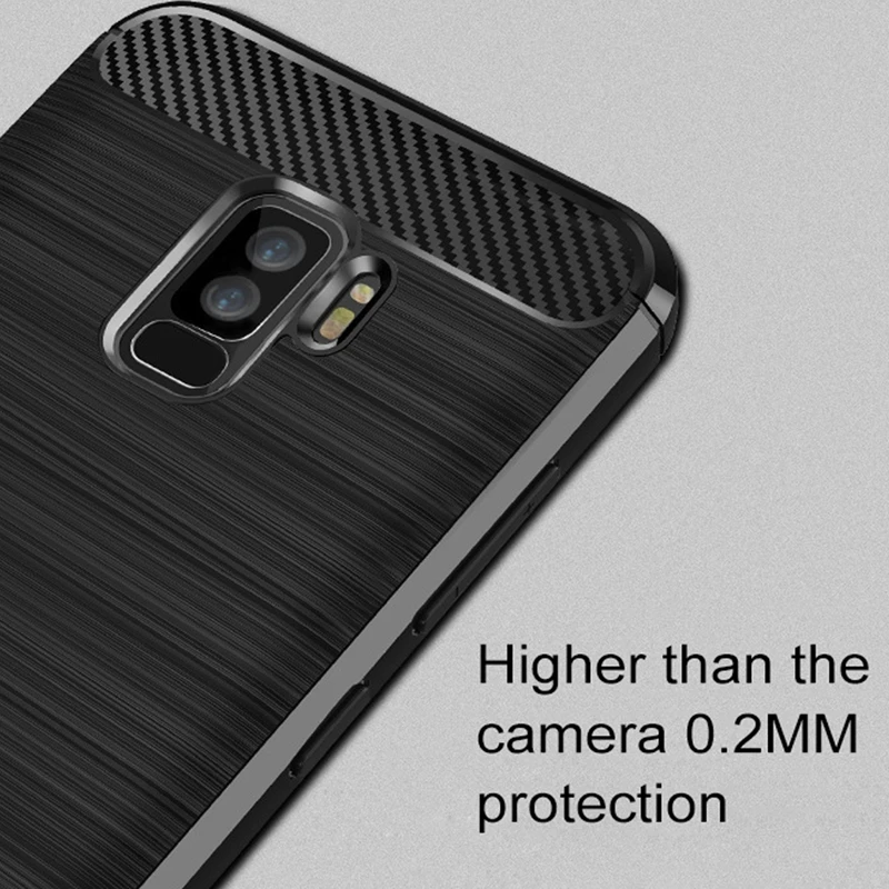OLLIVAN Retro Classic Luxury Phone Case For Samsung Galaxy S9 Plus Soft Silicone Back Cover Carbon Fiber Cases |
