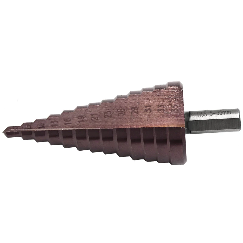 Металлическое ступенчатое сверло с треугольным хвостовиком 5 35 мм|Сверла| |