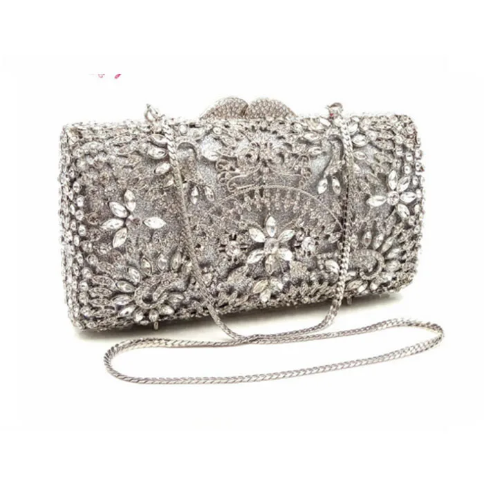 Женский жёсткий клатч с камнями и кристаллами|Вечерние сумочки| |