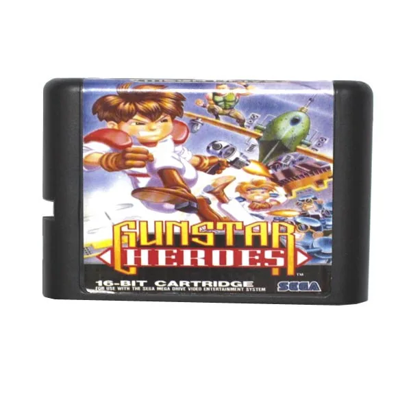 Игра Sega Mega Drive card-Gunstar Heroes для 16 бит игра Sega Mega Drive картридж Megadrive Genesis система
