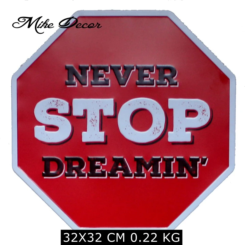[ Mike Decor ] Stop Vintage Classic Funny painting Retro Gift Craft Irregular sign Public decor YB-822 Mix order - Цвет: YB 824