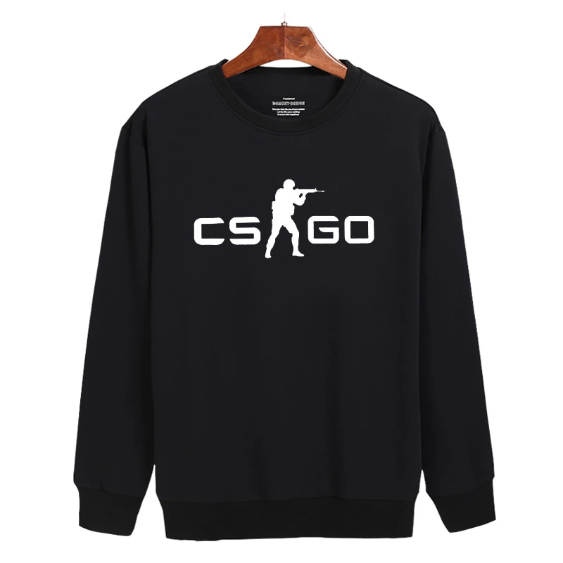 CS Go черный/серый Для мужчин S Толстовки и кофты 2016 с хлопком печать Harajuku толстовки