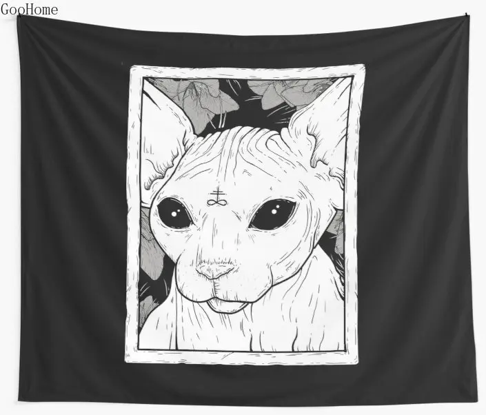 Сфинкс оккультный Кот настенный гобелен покрытие пляжное полотенце пледы Одеяло Пикник йога коврик украшение дома