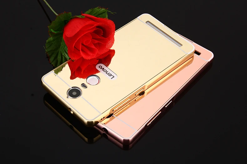 Роскошный Алюминиевый металлический + акриловый зеркальный чехол накладка для