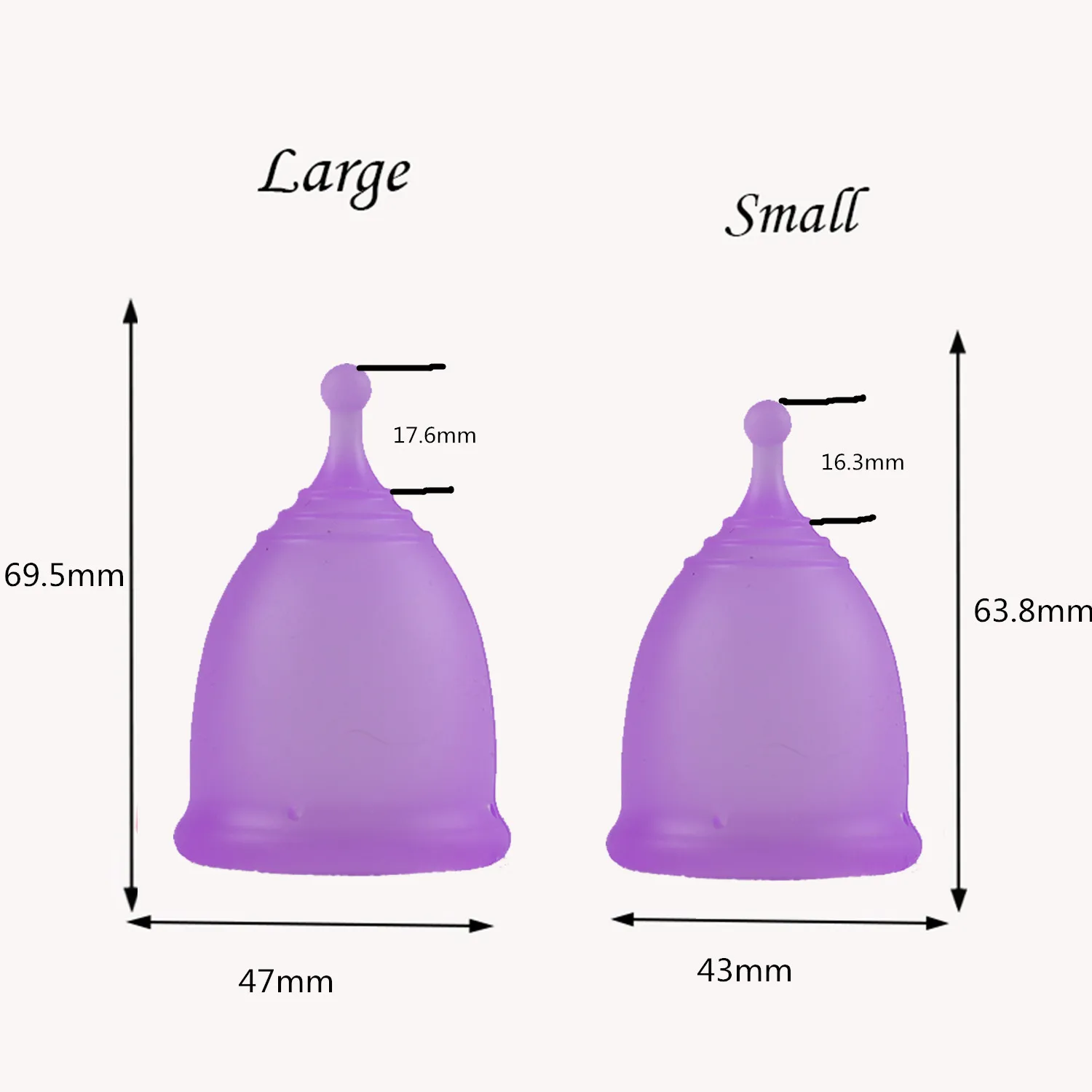 2 шт менструальные чаши многоразовые женские для периода медицинского класса
