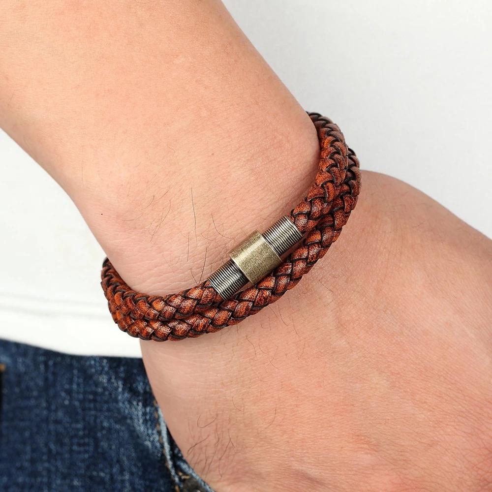 TYO мужские браслеты из нержавеющей стали классические металлические застежки