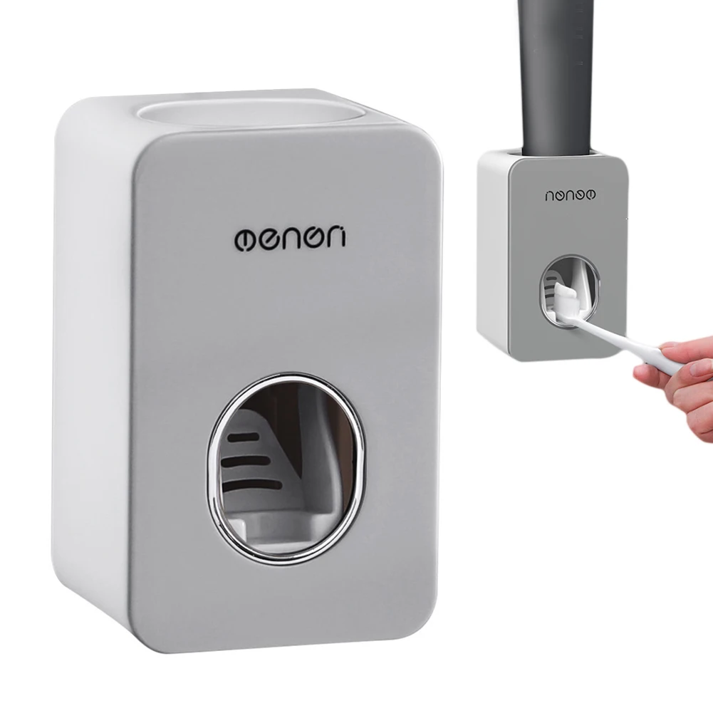 

Dust-Proof Toothpaste Squeezer Hands Free One-Touch Automatic Toothpaste Dispenser Out Wall Mount Bathroom Accessories Tools