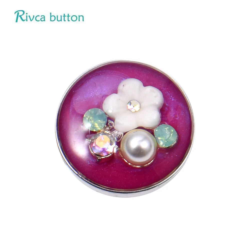 D04494 Rivca Snap Ginger 18 мм Цветок Модные ювелирные изделия оснастки для женщин