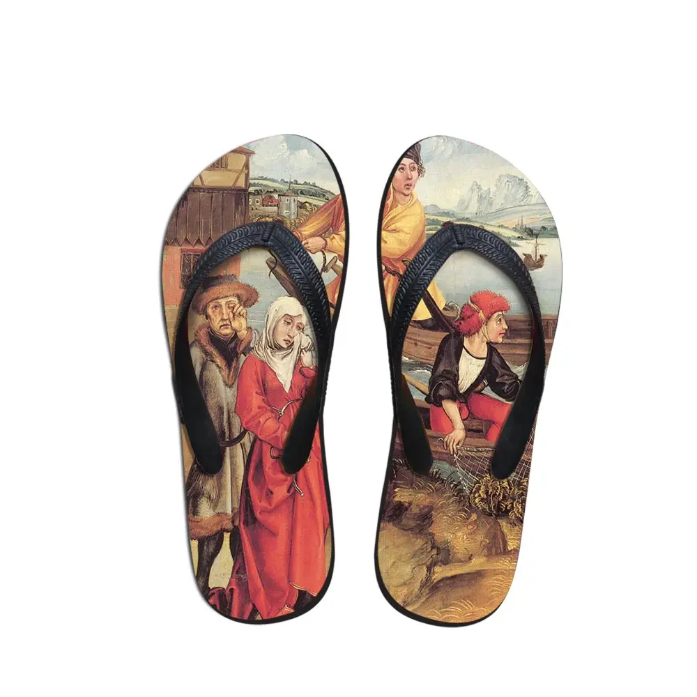 Уличные мужские шлепанцы Пляжные Нескользящие сандалии Повседневная